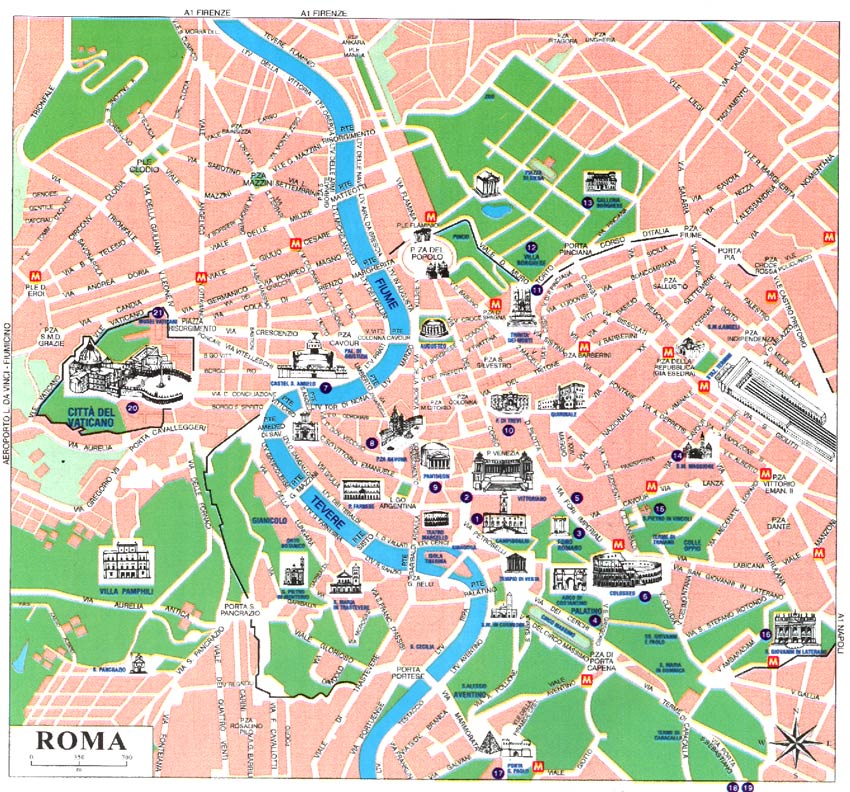 Карта рима с достопримечательностями. Рим карта достопримечательностей. Карта центра Рима. Центр Рима карта достопримечательностей.
